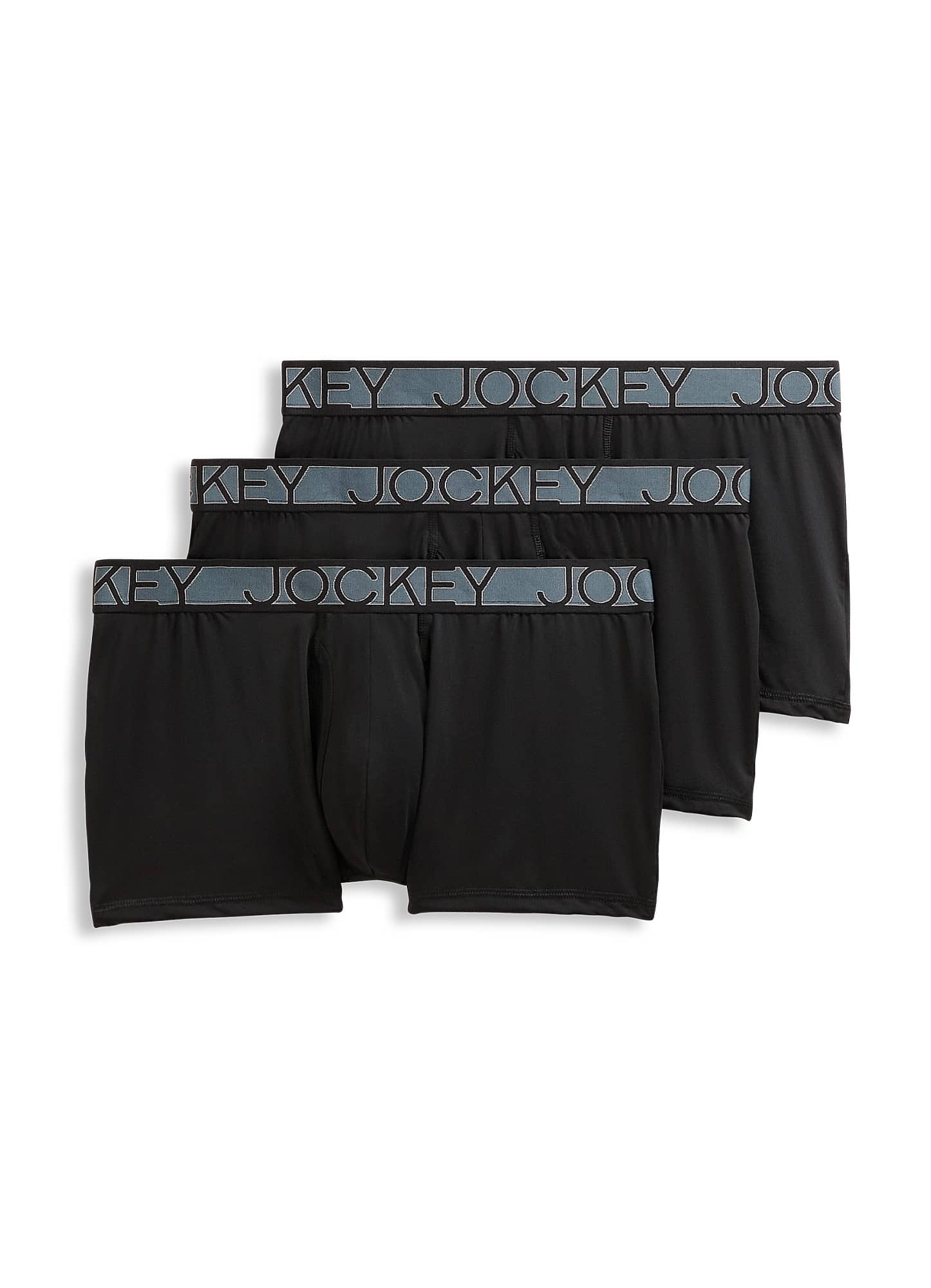  Jockey Men's Underwear Active Microfiber 2.5 Trunk - 3 Pack,  Black, S : Clothing, Shoes & Jewelry