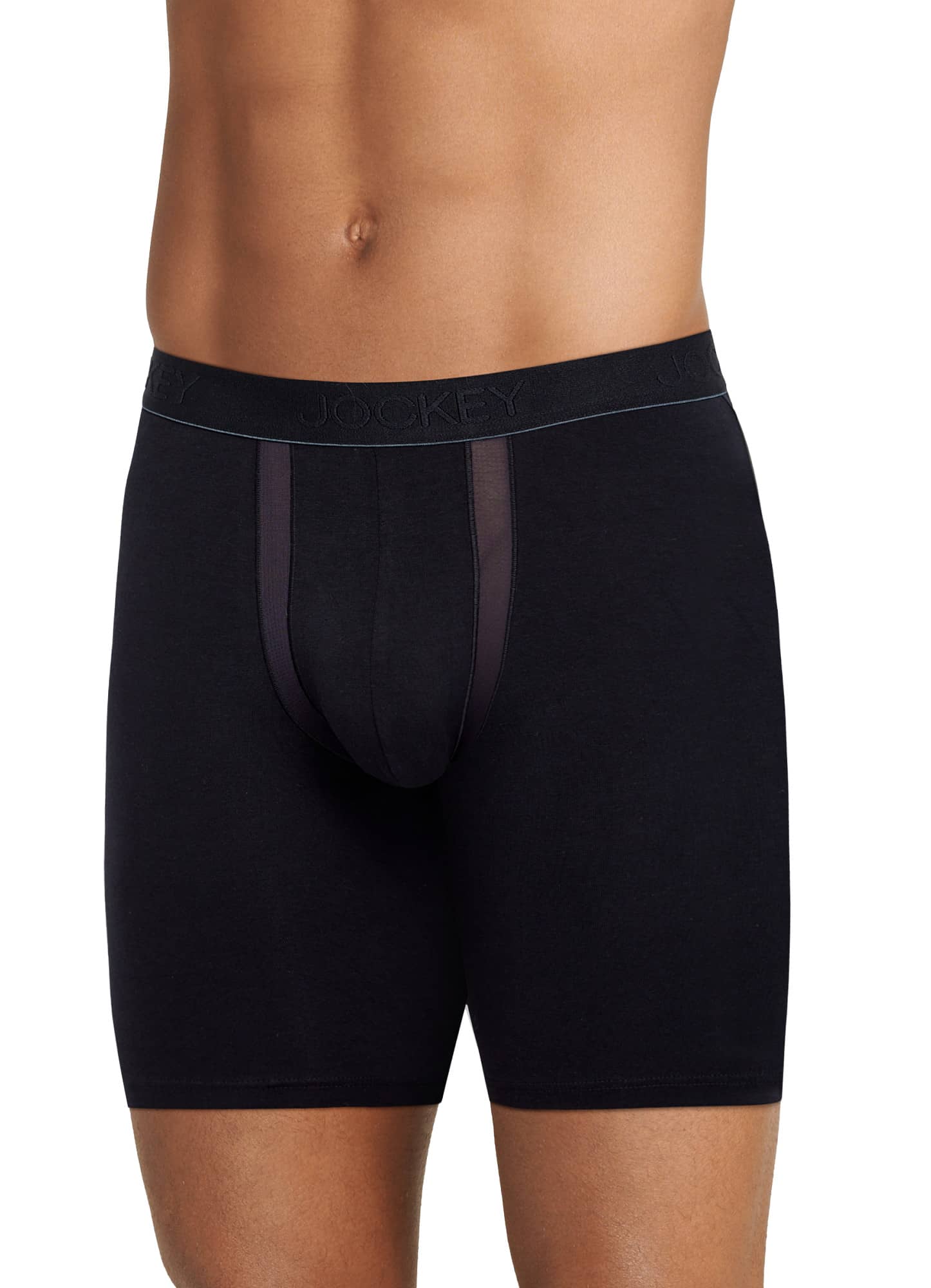 Jockey Men's Pouch Brief Underwear - 3 Pack Black Cotton Briefs With H-Fly Design