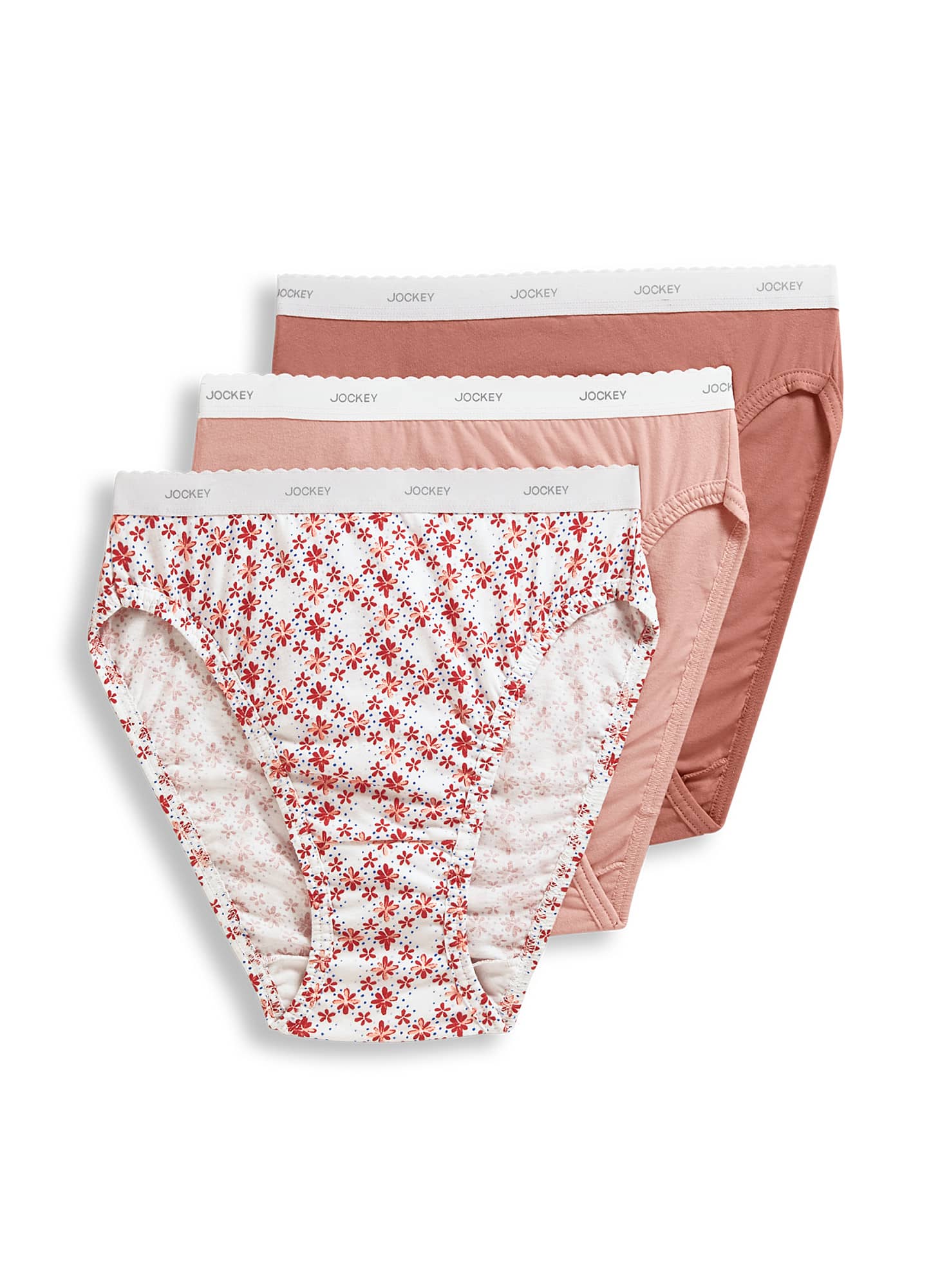 Jockey Women's Underwear Classic French Cut - 3 Pack, White, 5 at