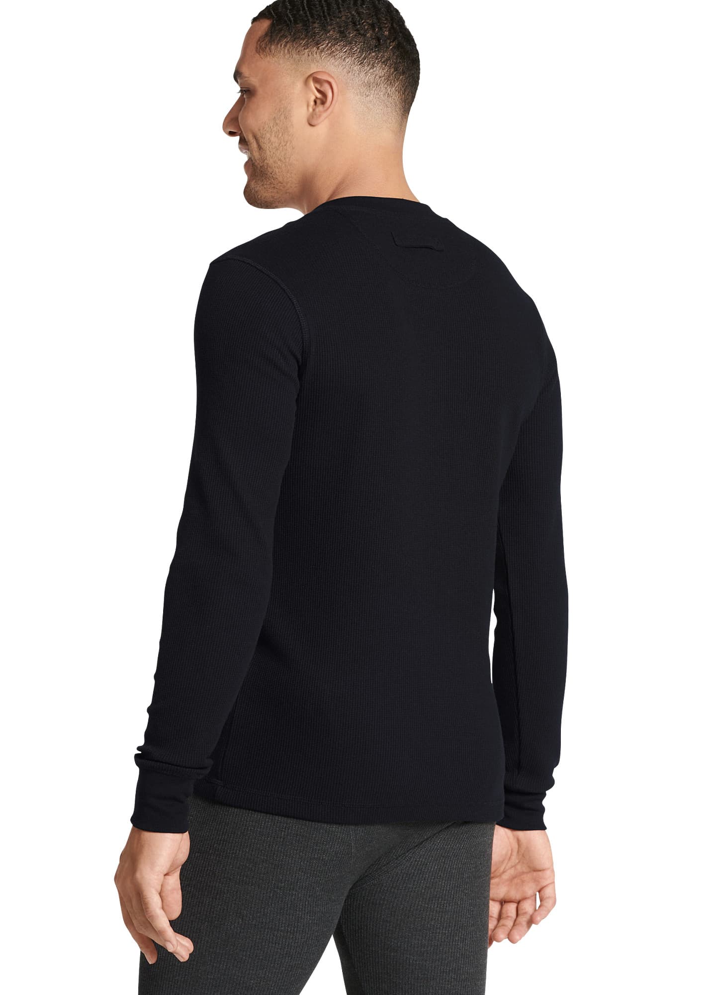 Jockey Men's Long Sleeve Waffle Henley