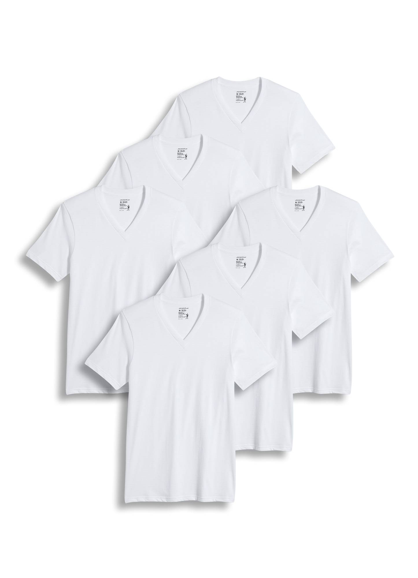 Jockey Men's Big & Tall Classic V-Neck T-Shirt - 6 Pack